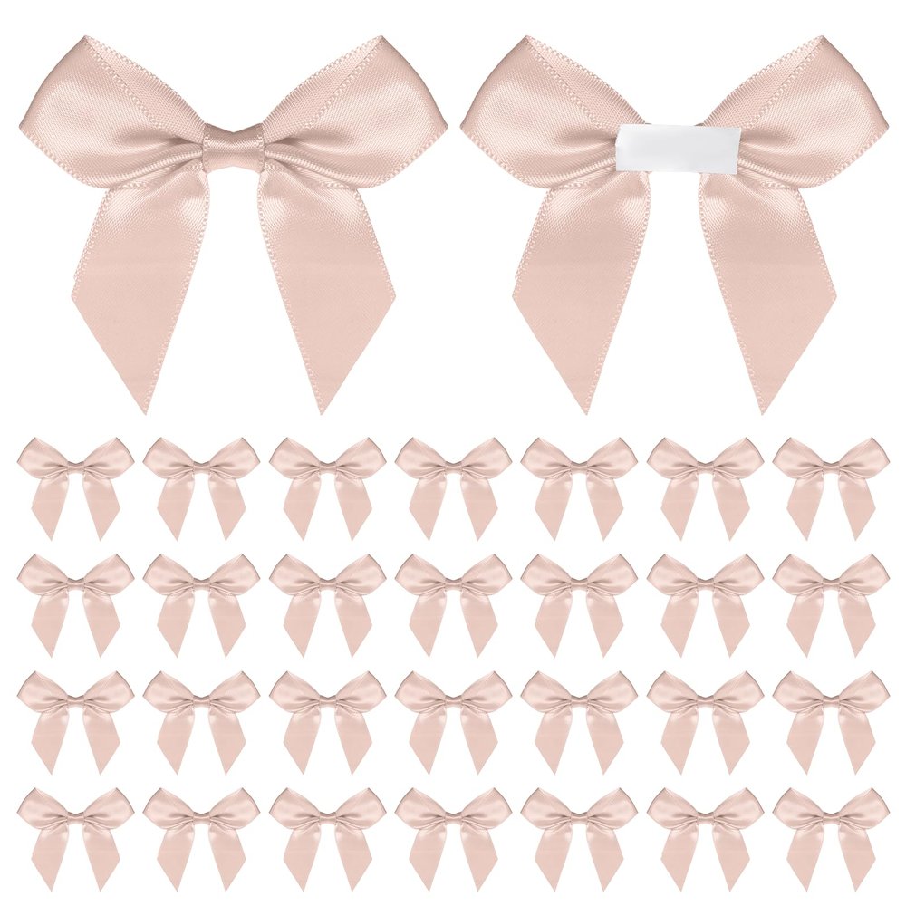 30 Pack Rose Gold Mini Bows for Gifts
