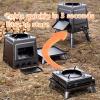 Outdoor Wood-Burning Stove with Carrying Bag, Camino a Legna Portable Fire Pit for Winter Cooking, Camping, Fishing, and Outdoor Cooking (S) view 3