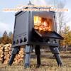Outdoor Wood-Burning Stove with Carrying Bag, Camino a Legna Portable Fire Pit for Winter Cooking, Camping, Fishing, and Outdoor Cooking (S) view 4