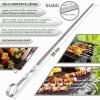 30 Stainless Steel Grill Skewers, 12-Inch Spiral Kabob Skewers view 2