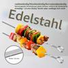 30 Stainless Steel Grill Skewers, 12-Inch Spiral Kabob Skewers view 4
