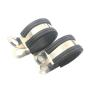10-Pack 6–45 mm 304 Stainless Steel Rubber-Lined P-Clips, Durable Hose Clamps for Secure Cable Mounting (20 mm) view 2