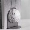 Decorative Marble-Patterned Bookends for Desk and Home view 4