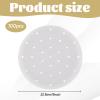 Ebksqs 100 Pcs Bamboo Steamer Paper - 9 Inch Round Non-Stick Steamer Paper for Dim Sum & Dumplings (Perforated) view 2