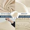Stretch Armchair Covers for High-Back Dining Chairs, Brown, 4 pcs view 2