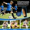BacJueSin Soccer Shin Guards for Kids and Adults, Breathable Nylon, Honeycomb Design, Anti-Slip (L) view 4