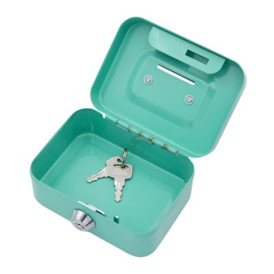 Locking Money Box - Mini Cash Box with Key Lock