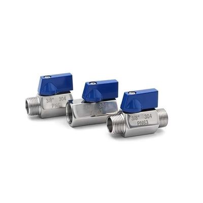 LLBOGRGGN 1pc 1/2" BSP Male x Female Ball Valve, SS304 Stainless Steel, Blue Handle