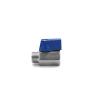 LLBOGRGGN 1pc 1/2" BSP Male x Female Ball Valve, SS304 Stainless Steel, Blue Handle view 4
