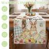 Easter Table Runner with Bunny and Gnome Design, 33 x 180 cm (B) view 3