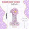 1st Birthday Candle Girl Purple Glitter view 2