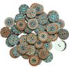 Muteitt 100 Round Wooden Buttons for Crafts view 1
