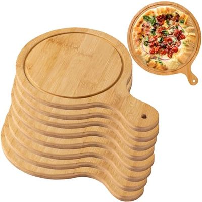 8-Piece Pizza Serving Set with Wooden Handles, Up to 13 in