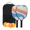 Lightweight Pickleball Paddle Set, 2 Paddles with 4 Balls and Carrying Bag view 1