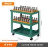 Rugged CNC Tool Holder Service Cart with Wheels and Handle for Garage and Workshop view 2