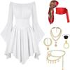 Women's Pirate Costume Set with Corset Belt, Headscarf and Eye Patch view 4