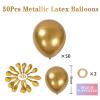 Wayfun Gold Metallic Balloons, 52 Pack 12 Inch view 2