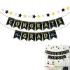Graduation Banner Set - Black and Gold Congrats Grad view 1