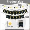 Graduation Banner Set - Black and Gold Congrats Grad view 2