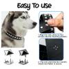 PDKKFF 150 Pcs Square Metal Studs, 8mm Black Pyramid Rivets view 4