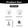 GORGECRAFT 100 Set 10mm Beige Brooches view 2