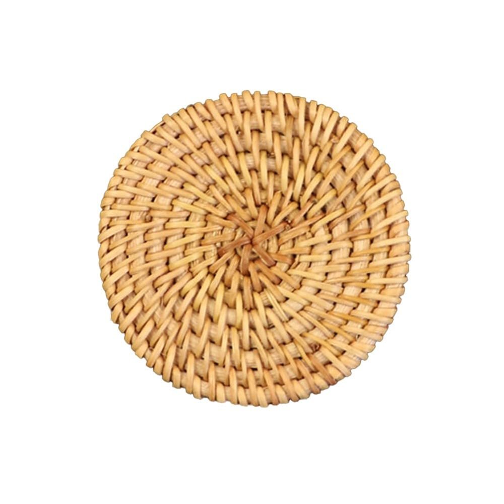 Helilyco Rattan Coaster Set - Natural Heat Resistant