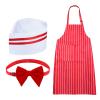 Adjustable Red and White Striped Waiter Costume Apron view 1