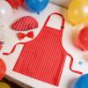 Adjustable Red and White Striped Waiter Costume Apron view 3