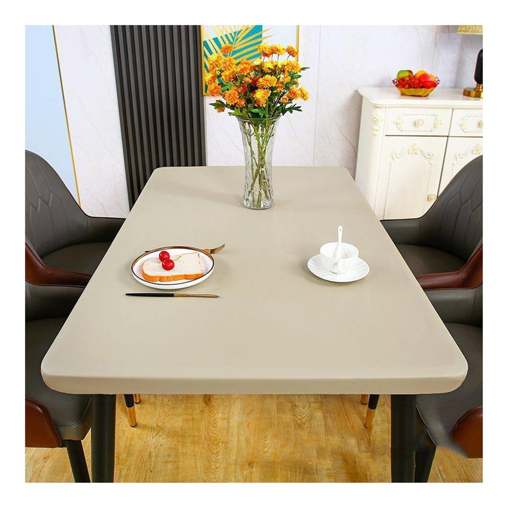 Mswborml Waterproof Fitted Tablecloth with Elastic Edge, 50 x 50 cm