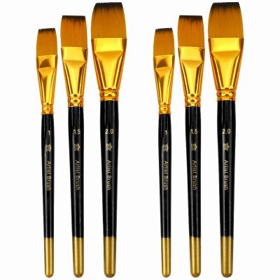 6-Piece Acrylic Brush Set