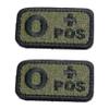 2-Pack Blood Type Patch with Velcro, O+ Positive, Tactical Olive Green view 1