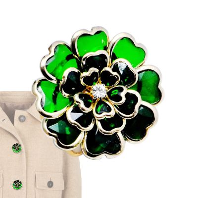 Vintage DIY Metal Flower Button Covers