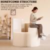 TT-YEC Multi-Tier Foldable Paper Display Stand, Large Freestanding Cylindrical Display Stand, Modern Retractable Trade Show Stand, L300 W40 H115 cm view 2