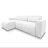 AXLIVING Ruyam L-Shaped Sleeper Sectional Sofa, Pearl White view 3