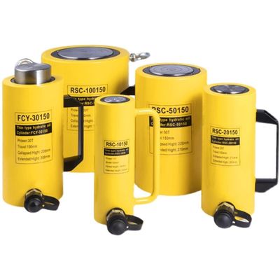 Portable Hydraulic Lifting Cylinder, 10–50 Ton, Automatic Retraction (20 Ton), 150 mm Stroke