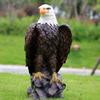 Large Standing Eagle Garden Sculpture, Brown Resin view 1