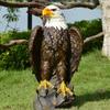 Large Standing Eagle Garden Sculpture, Brown Resin view 2