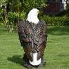 Large Standing Eagle Garden Sculpture, Brown Resin view 3