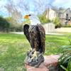 Large Standing Eagle Garden Sculpture, Brown Resin view 4