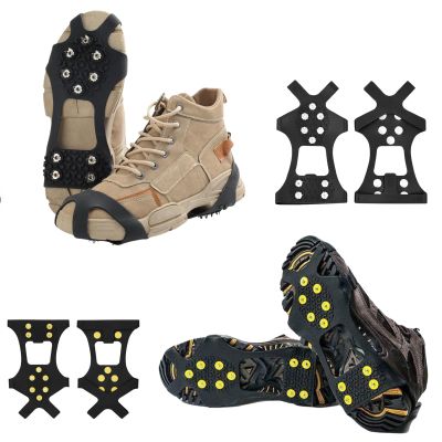 Anti-Slip Shoe Spikes for Winter with 10 Stainless Steel Teeth