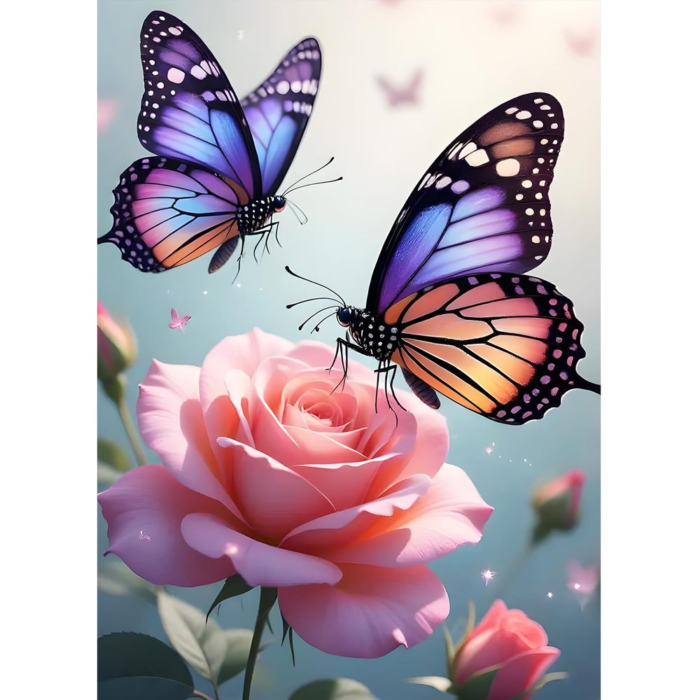 XWDYBDP DIY Couple Butterflies Diamond Painting Kit