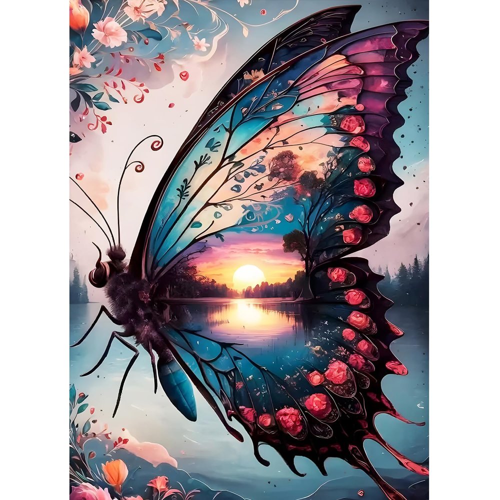XWDYBDP DIY Fantasy Butterfly Diamond Painting Kit