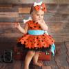 Generic Pebbles Costume Dress for Girls with Headband view 3