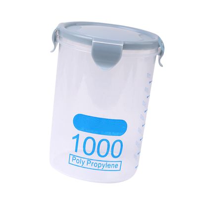 Akozon Food Storage Container, 1000 Ml, Plastic, Airtight, Stackable, Cereal Container (BLUE)