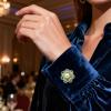 Button Cover Caps for Women - Cufflinks with Pearls view 2
