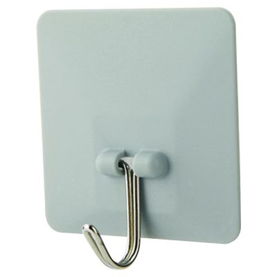 Adhesive Hooks, Stainless Steel, Wall Mount