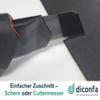 diconfa EPDM Closed-Cell Rubber Foam Sheet, Black, 400 x 1500 x 2 mm view 4