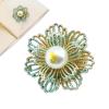 Button Covers with Pearl Flowers view 1