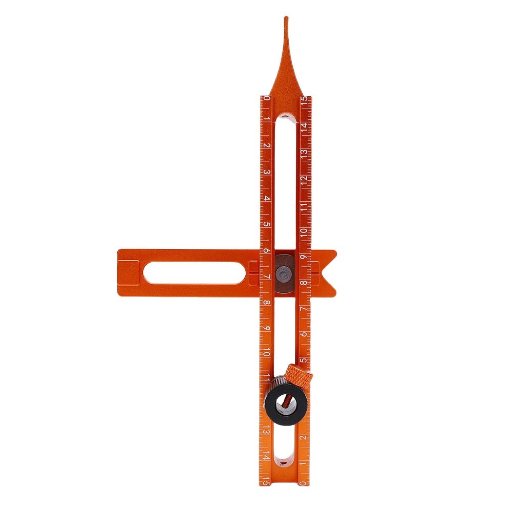 Woodworking Marking Tool with Double-Sided Magnetic Ruler