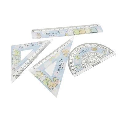 YIXANNX 4-Piece Set Ruler DIY Craft Protractor Drawing Tool